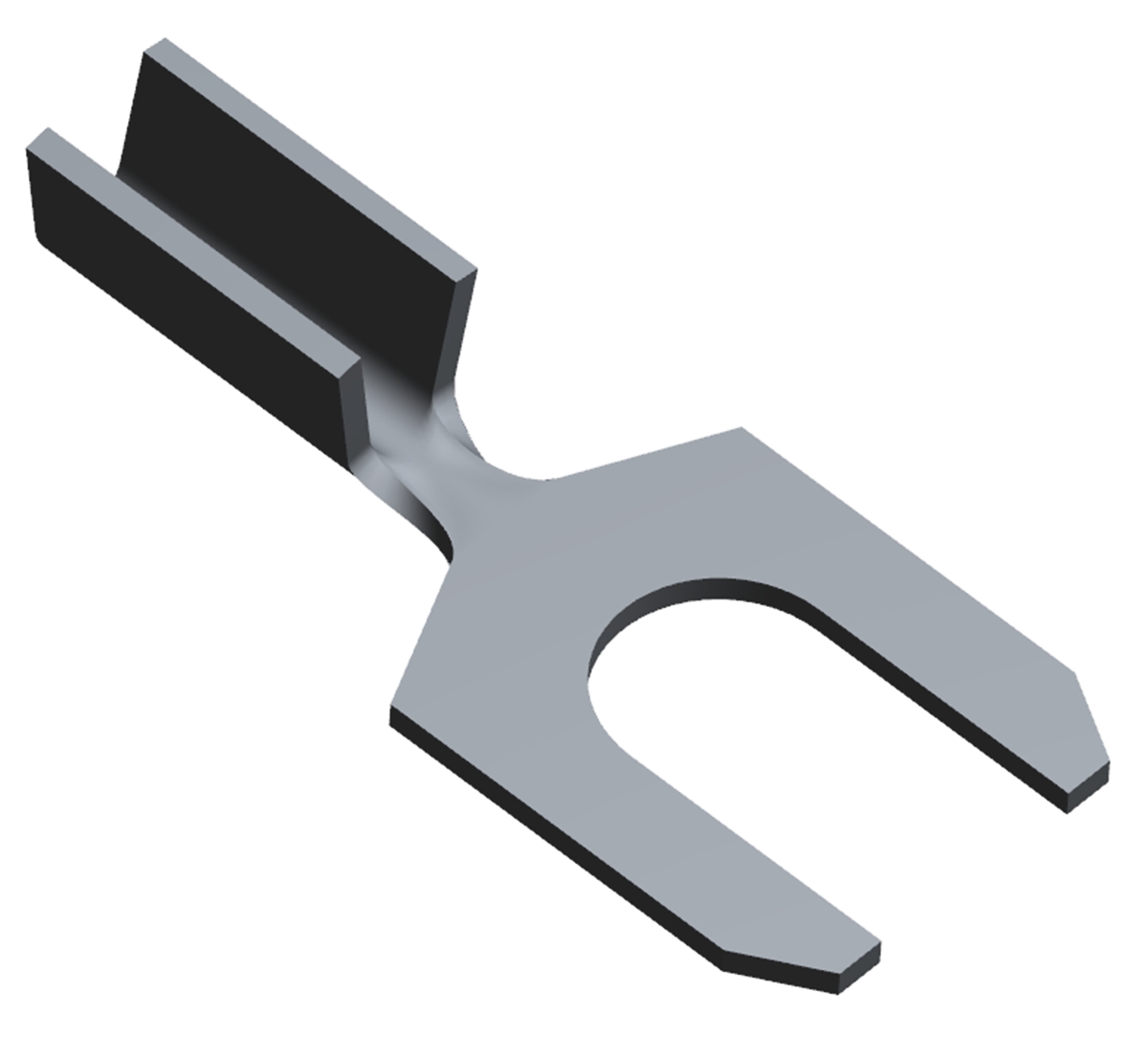 TE Connectivity 60234 Uninsulated Crimp Spade Connector, 0.1mm² to 0.3mm², 26AWG to 22AWG, M3 (#5) Stud Size