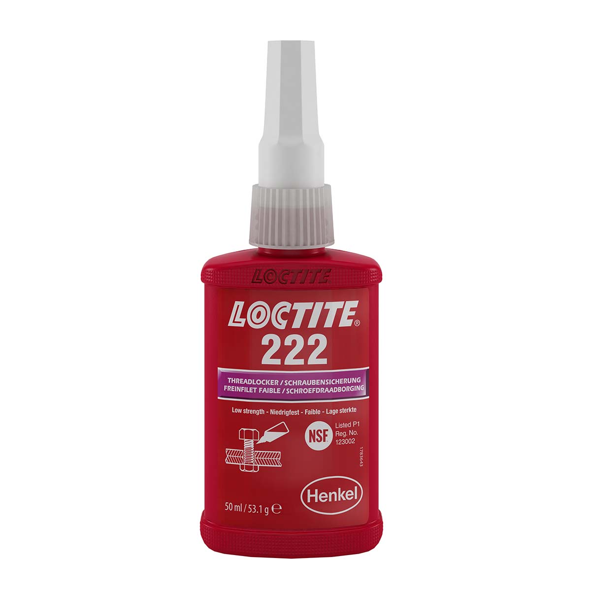Loctite Loctite 222 Purple Threadlocking Adhesive, 50 ml, 24 h Cure Time