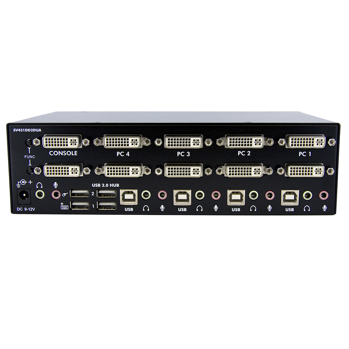 StarTech.com 4 Port Dual Monitor USB DVI KVM Switch, 3.5 mm Stereo 1920 x 1200 Maximum Resolution