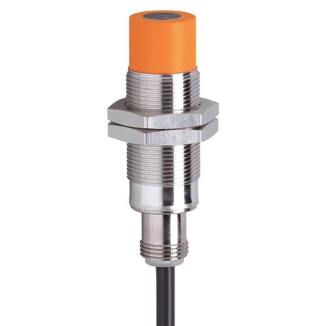 ifm electronic Inductive Threaded Barrel Proximity Sensor, M18, 8 mm Detection, PNP NO, 10 → 30 V dc