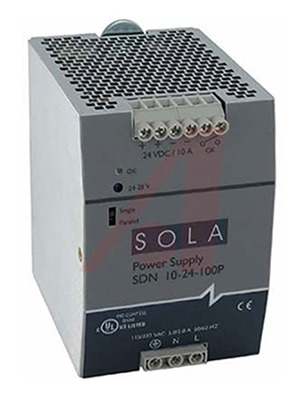 SolaHD SDN-P Switched Mode DIN Rail Power Supply, 85 → 132 V ac,176 → 264 V ac / 210 → 375V dc ac,