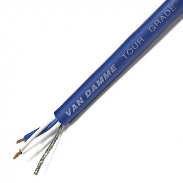 Van Damme Microphone Cable, 0.21 mm² CSA Screened, 6mm od, 100m, Blue