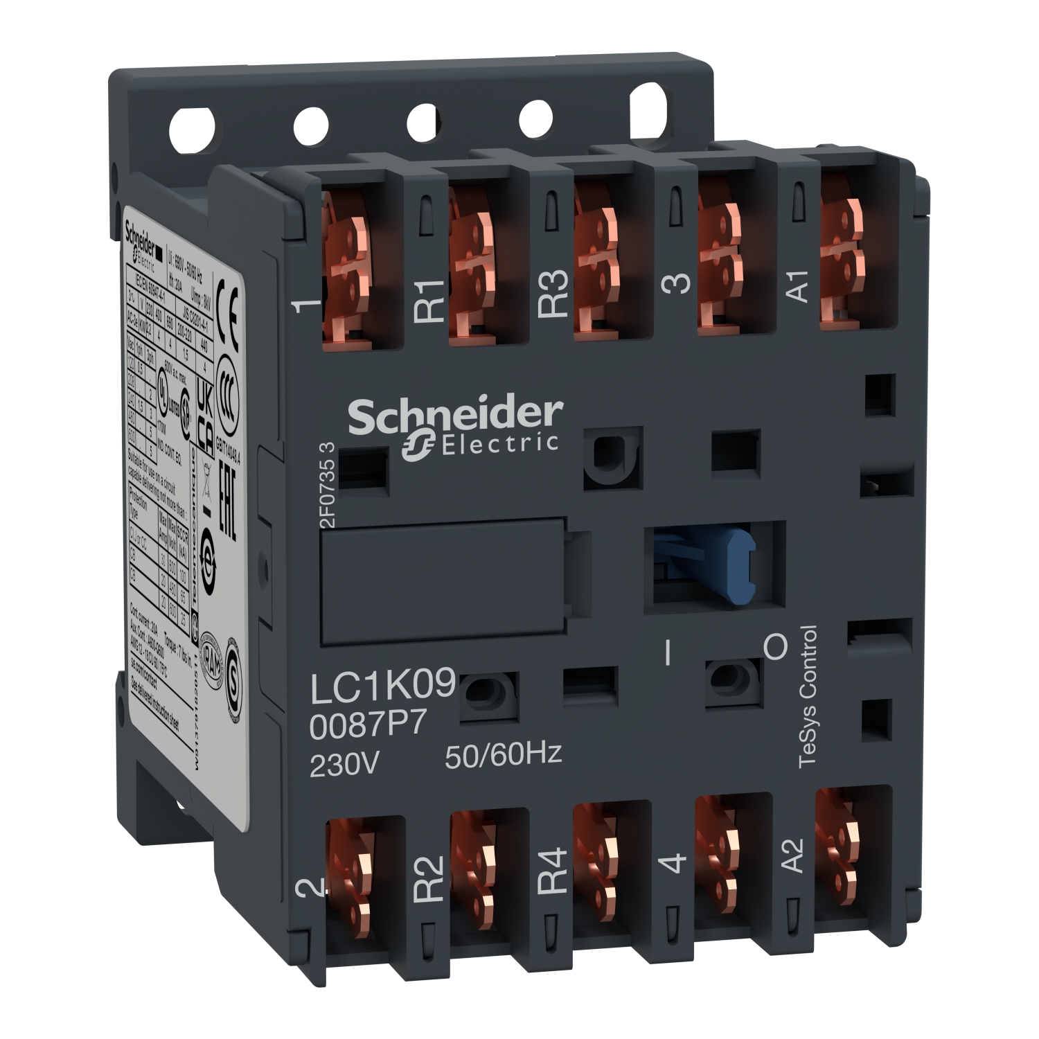 Schneider Electric TeSys K LC1K Contactor, 230 V ac Coil, 4-Pole, 20 A, 2NO + 2NC, 690 V ac