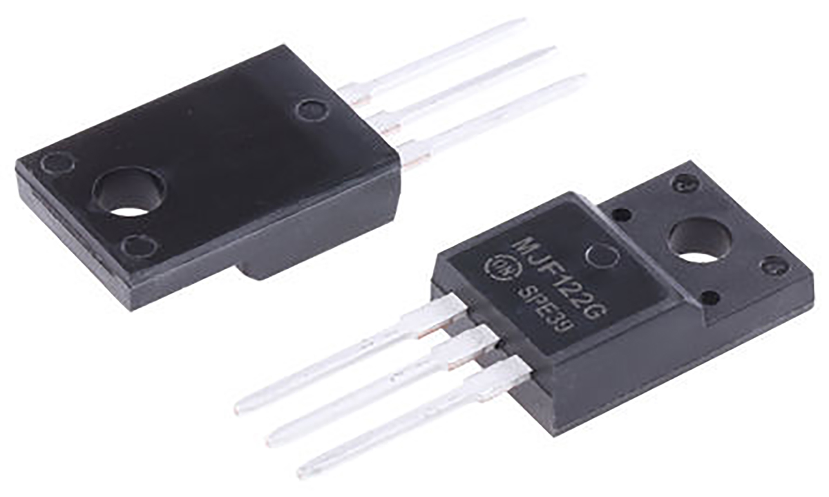 onsemi MJF122G NPN Darlington Transistor, 8 A 100 V HFE:1000, 3-Pin TO-220FP