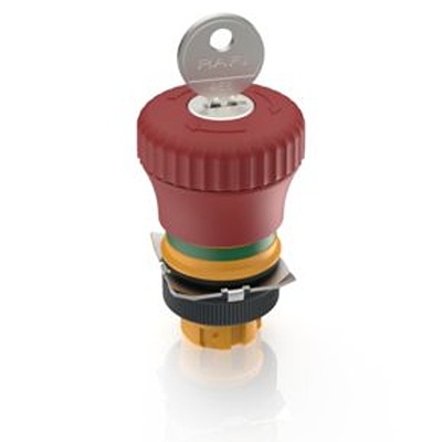 RAFI RAFIX 22 QR Series Latching Emergency Stop Push Button, PCB, 22.3mm Cutout, IP65
