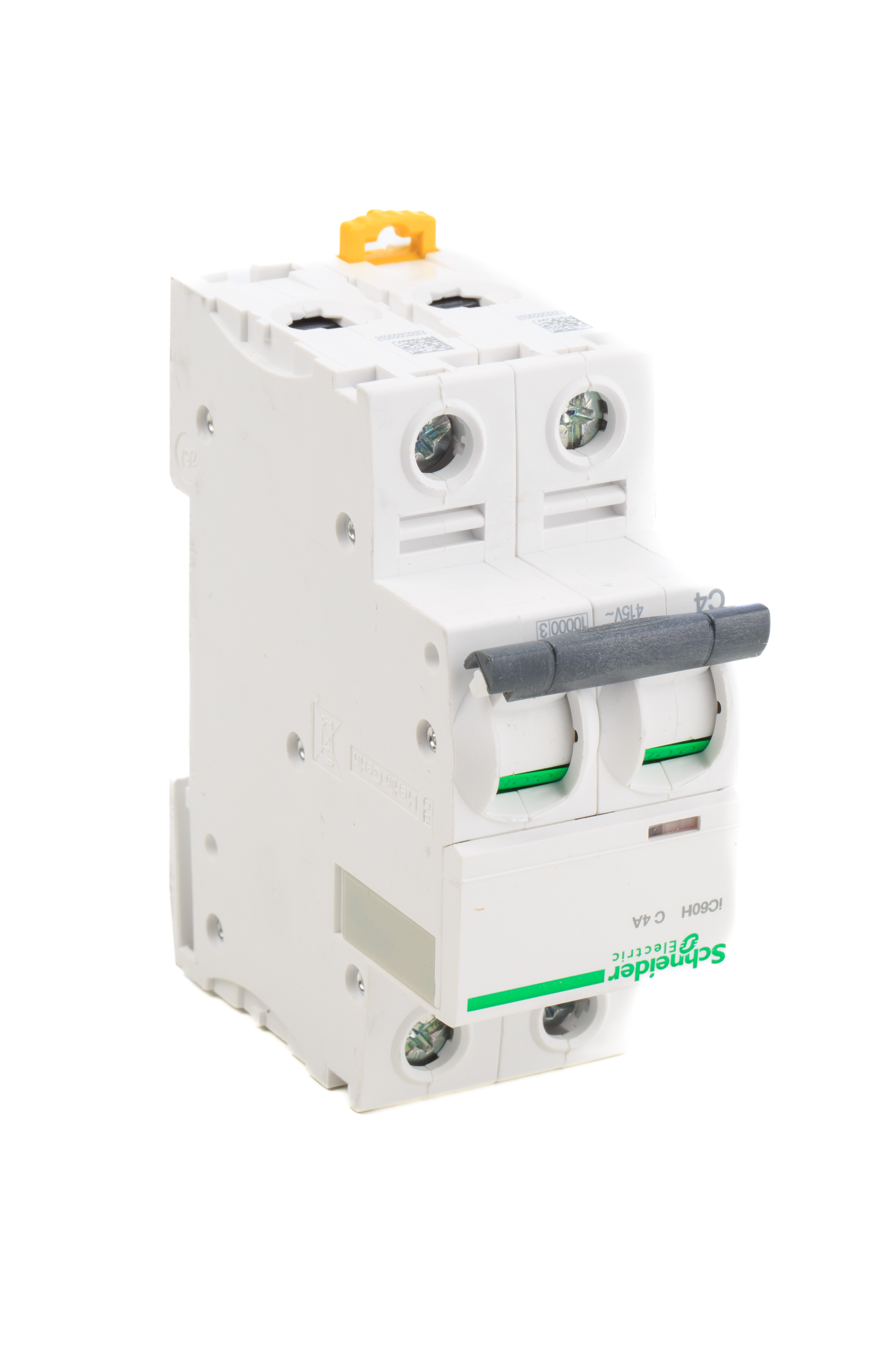 Schneider Electric Acti 9 iC60N MCB, 2P, 4A Curve C, 400V AC, 125V DC, 6 kA Breaking Capacity