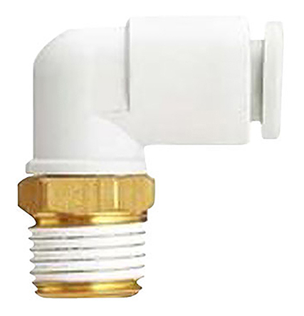 SMC KQ2 Series Elbow Threaded Adaptor, M6 Male, Threaded Connection Style