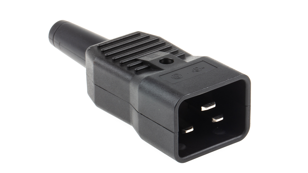 Schurter C20 Cable Mount IEC Connector Male, 16A, 250 V