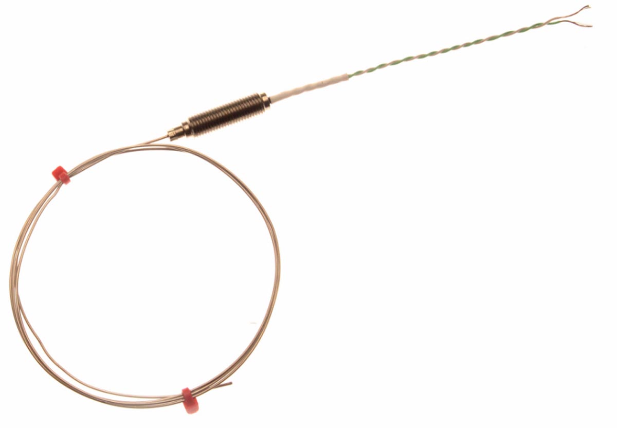 RS PRO Type K Mineral Insulated Thermocouple 150mm Length, 2mm Diameter → +1100°C