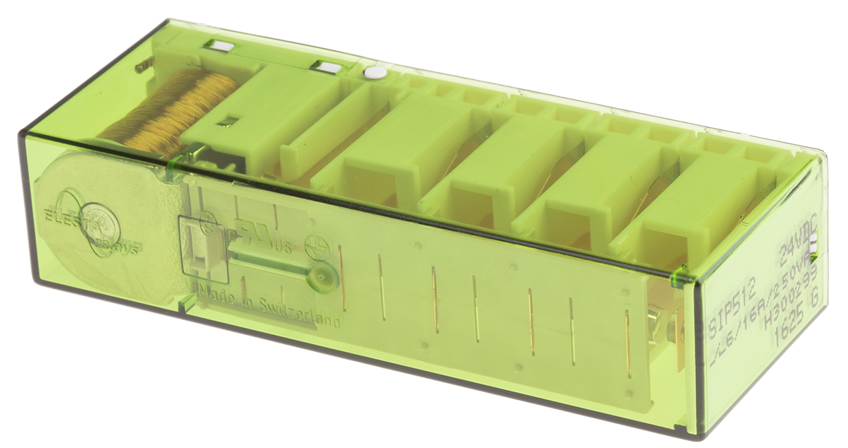 Elesta PCB Mount Force Guided Relay, 24V dc Coil Voltage, 4PST, SPST, SPST
