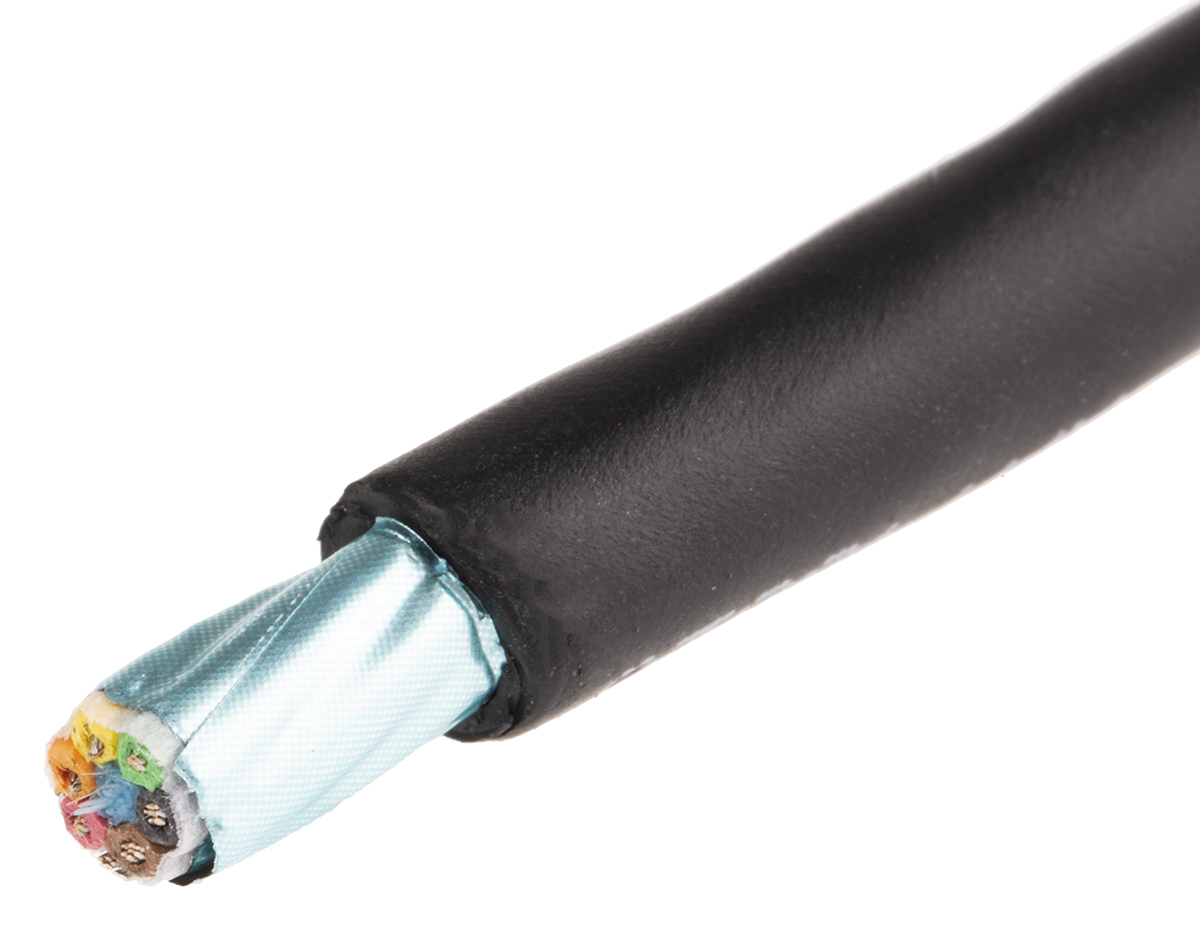 Alpha Wire Xtra-Guard 4 Performance Cable Control Cable, 6 Cores, 0.56 mm² 20 AWG, Screened, 30 m, Black Thermoplastic