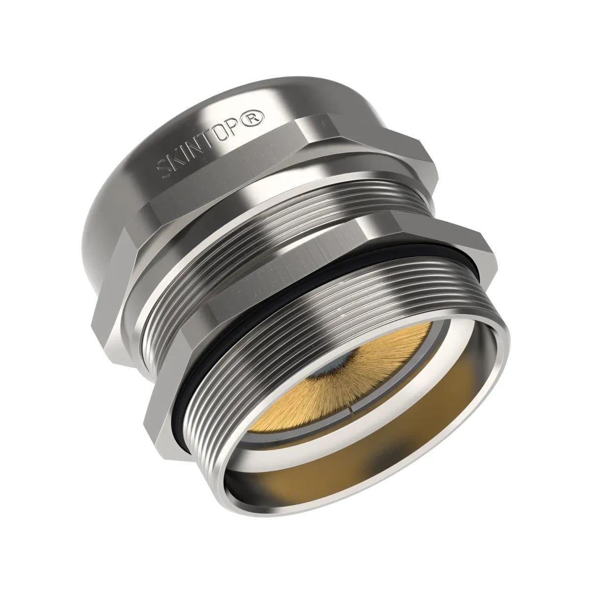 Lapp 5311 Series Silver Brass Cable Gland, M63 Thread, IP68, IP69