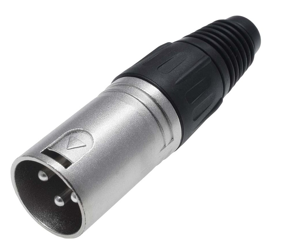 RS PRO Cable Mount XLR Connector, Male, 75 V, 3 Way, Silver Plating