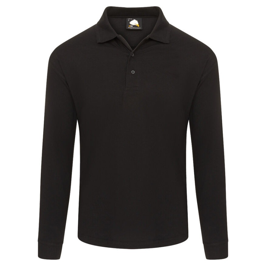 Orn 1170 Black Cotton, Polyester Polo Shirt, UK- 3XL, EUR- 3XL