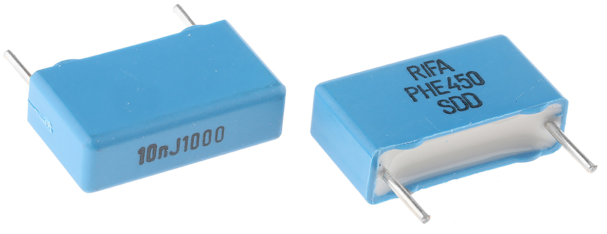 KEMET PHE450 Metallised Polypropylene Film Capacitor, 1 kV dc, 600 V ac, ±5%, 10nF, Through Hole