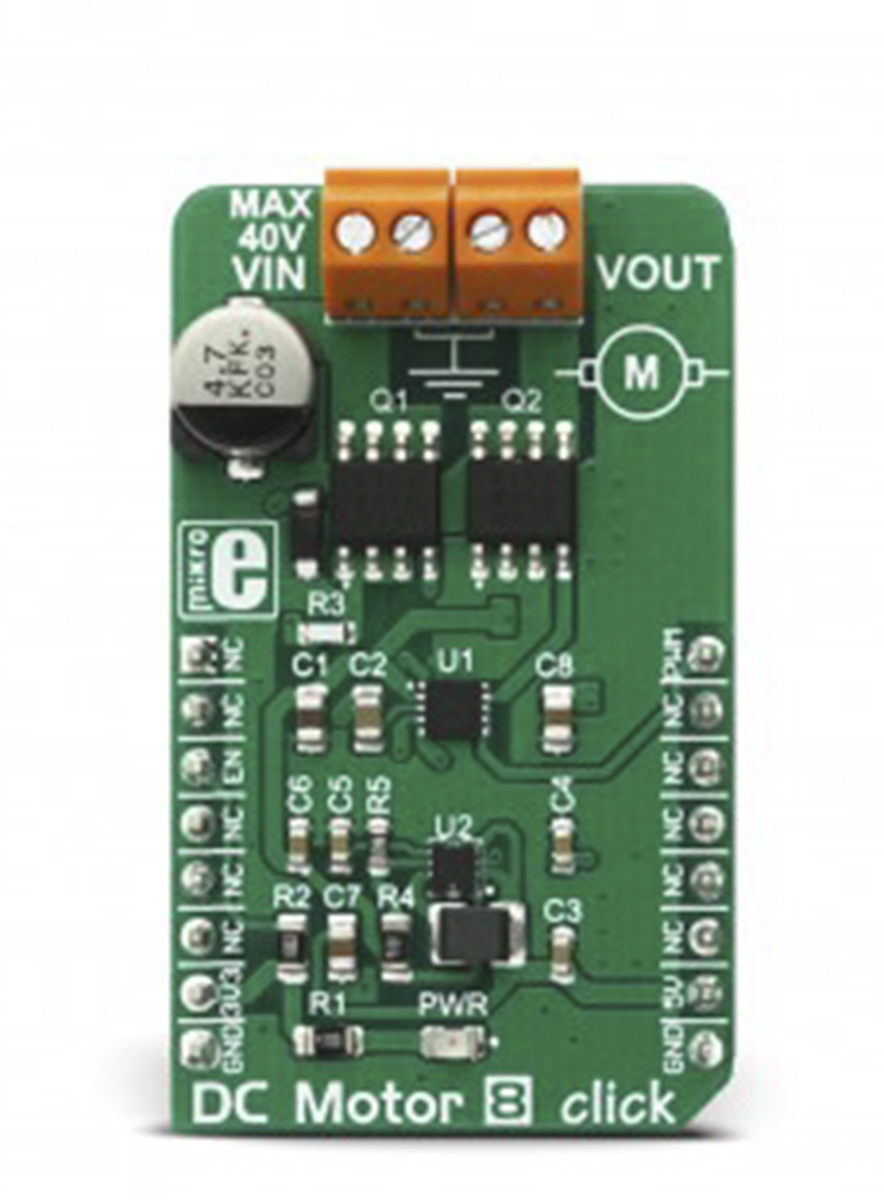 MikroElektronika DC Motor 8 Click DC Motor for MIC4605 for DC Motor Driver