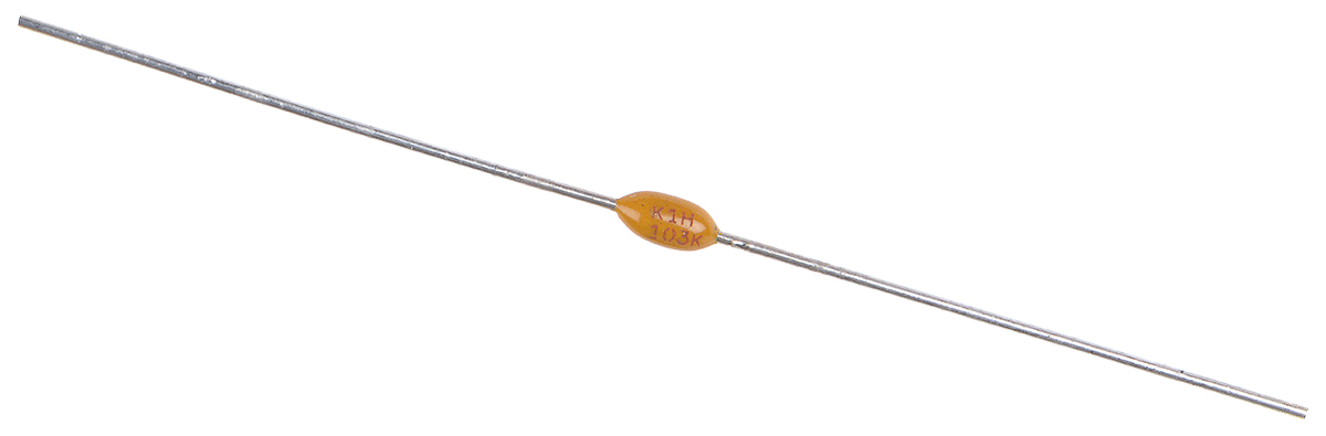 KEMET 10nF Multilayer Ceramic Capacitor MLCC, 100V dc V, ±10% , Axial