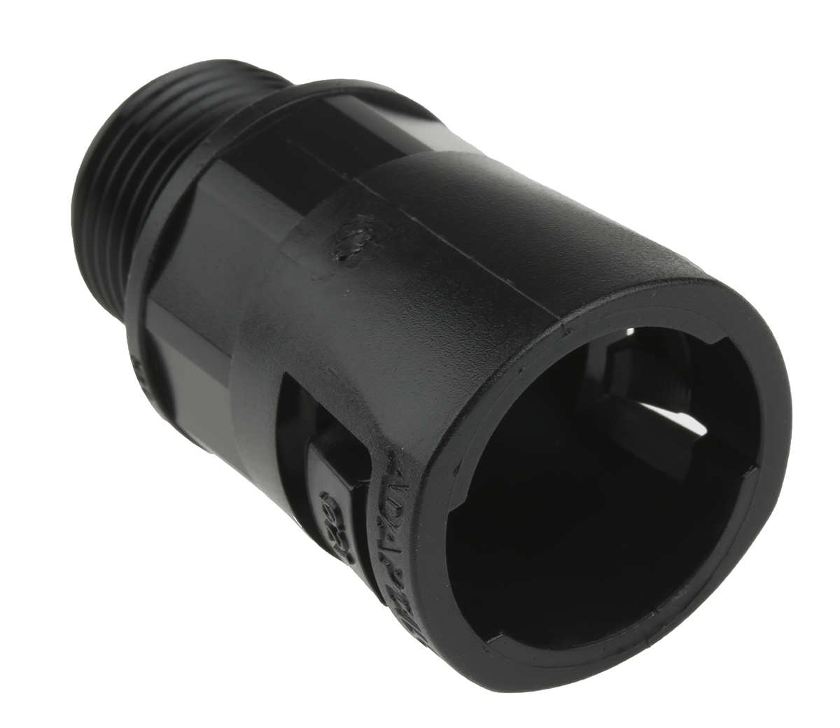 Adaptaflex Straight, Conduit Fitting, 21mm Nominal Size, M20, Nylon 66, Black IP66 rating