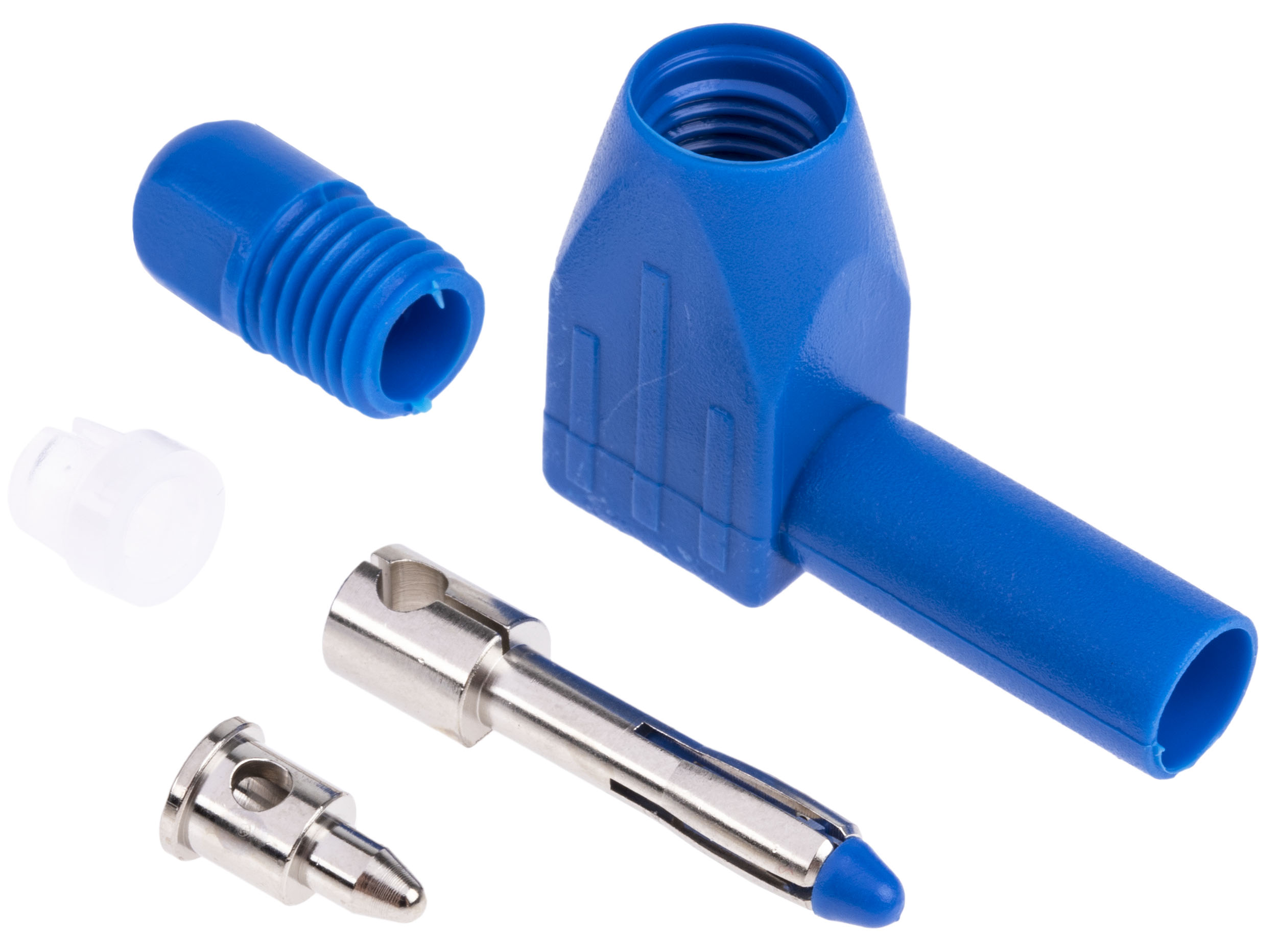 RS PRO Blue Male Banana Plug, 4 mm Connector, Solder Termination, 20A, 1000V