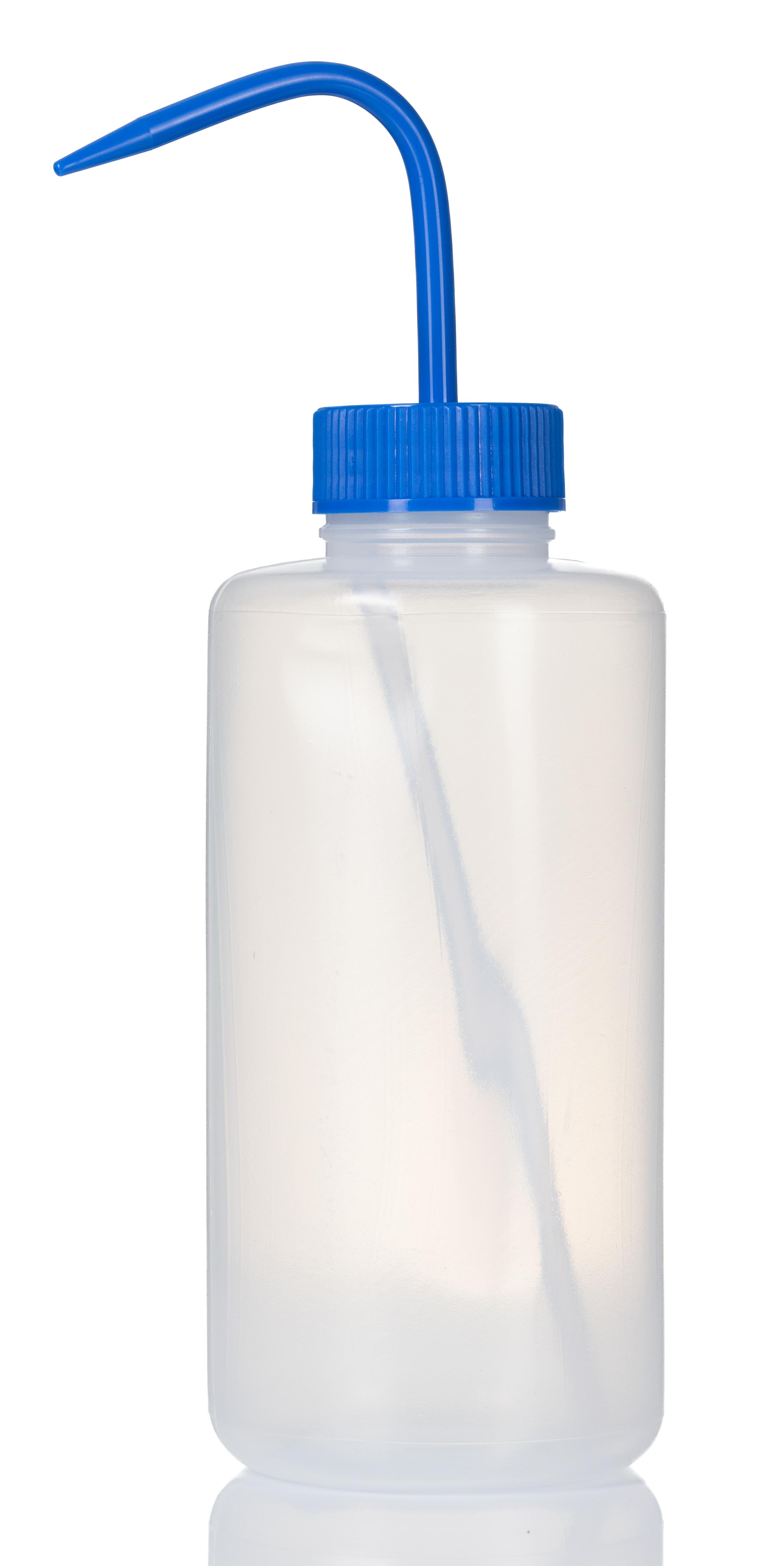 RS PRO 1L LDPE Wide Neck Wash Bottle