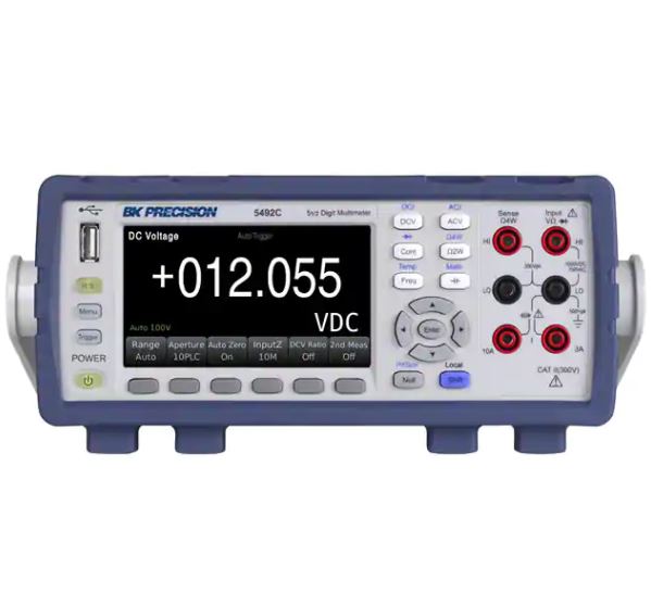 BK Precision 5492C Bench Digital Multimeter, True RMS, 10A ac Max, 10A dc Max, 750V ac Max - RS Calibrated