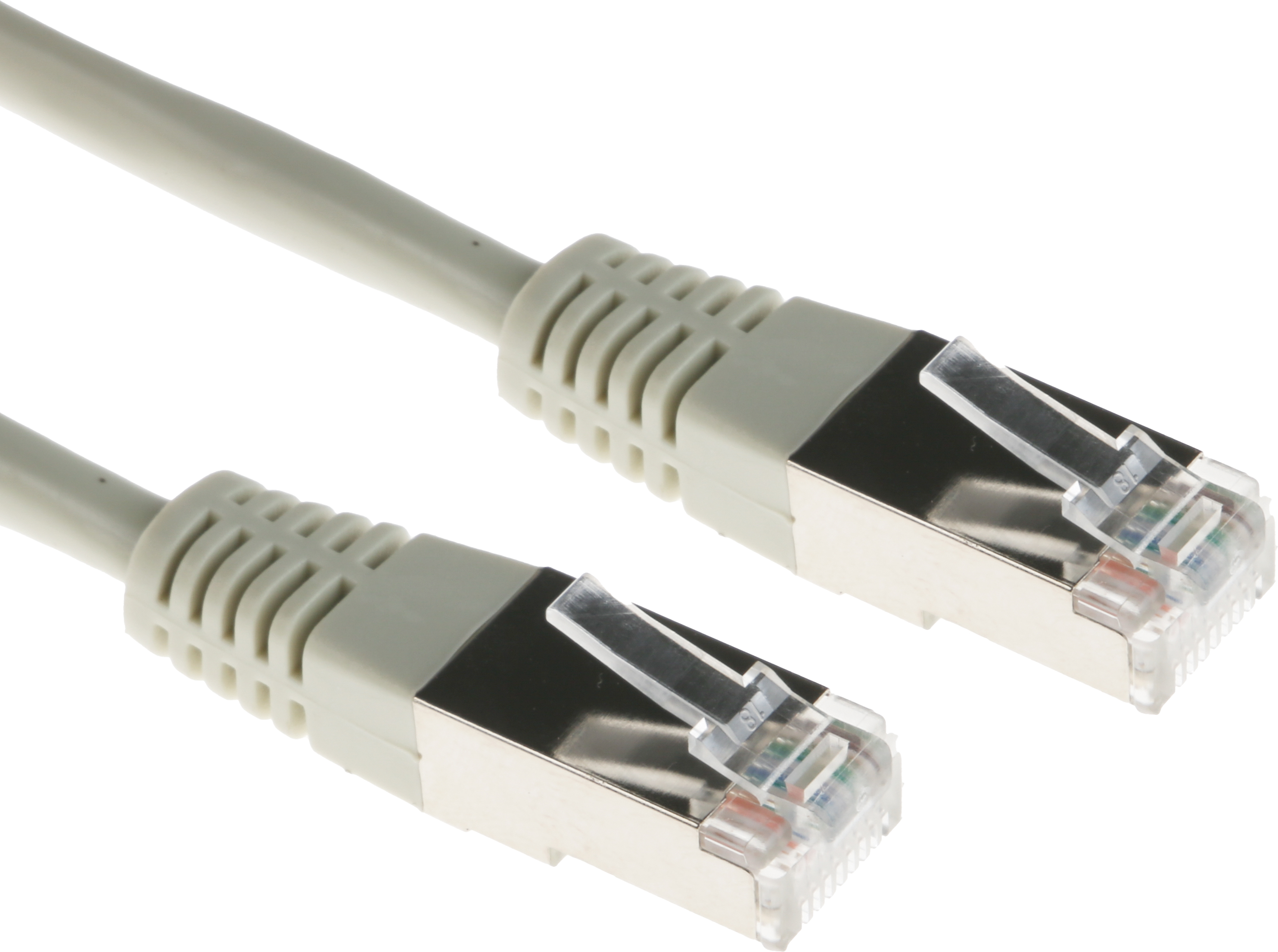 RS PRO, 5m Cat5, Grey RJ45 to Male RJ45 Male, F/UTP Shielded, Terminated PVC Sheath