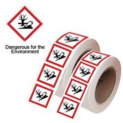 RS PRO Self-Adhesive Area Hazard Hazard Warning Sign (English)