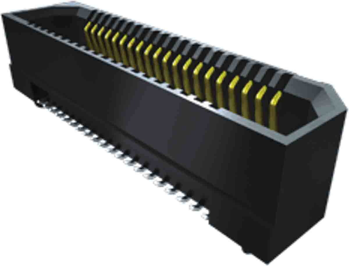 Samtec ERF8 Series Vertical Through Hole Mount PCB Socket, 26-Contact, 2-Row, 0.8mm Pitch, Solder Termination
