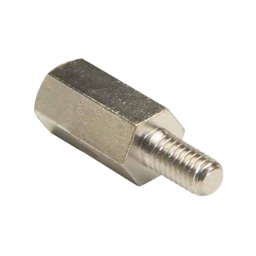 HARWIN Threaded Standoff, M3 x 0.5 Thread, 14mm Body, Brass, Male/Female, 6mm Stud
