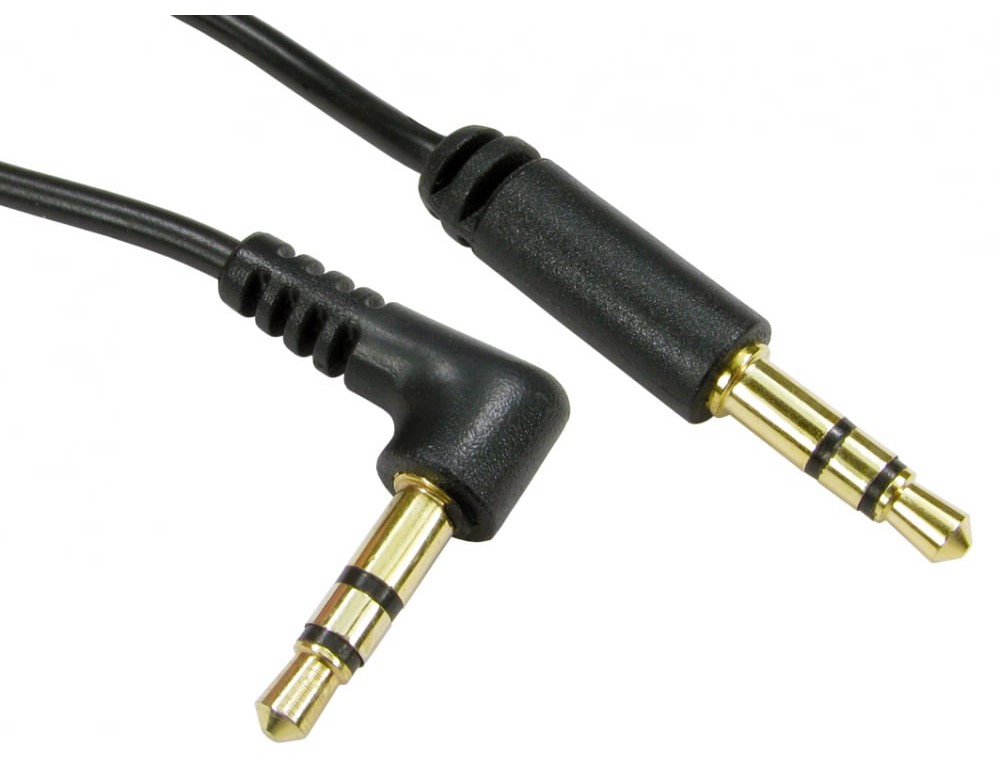 RS PRO Male 3.5mm Stereo Jack to Male 3.5mm Stereo Jack Aux Cable, Black, 1m
