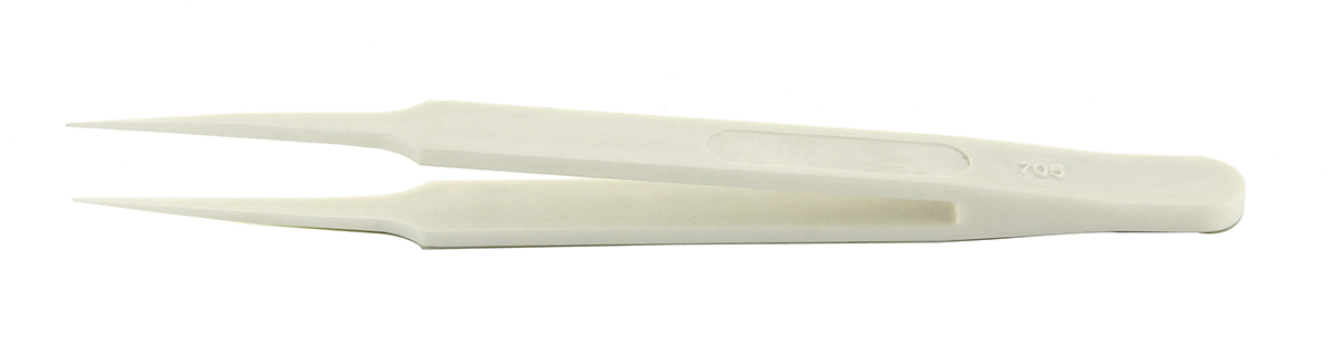 RS PRO 115 mm, Delrin Plastic, Sharp, Tweezers