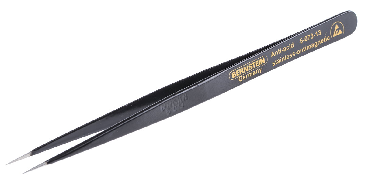 Bernstein 140 mm, Stainless Steel, Long, ESD Tweezers