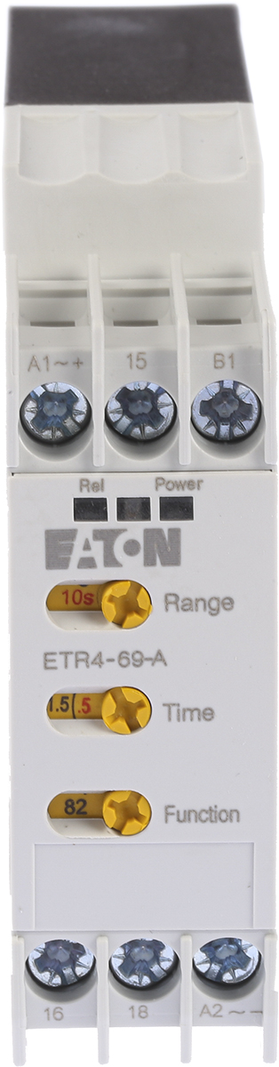 Eaton DIN Rail Mount Timer Relay, 24 → 240V ac/dc, 1-Contact, 0.05s → 100h, SPDT