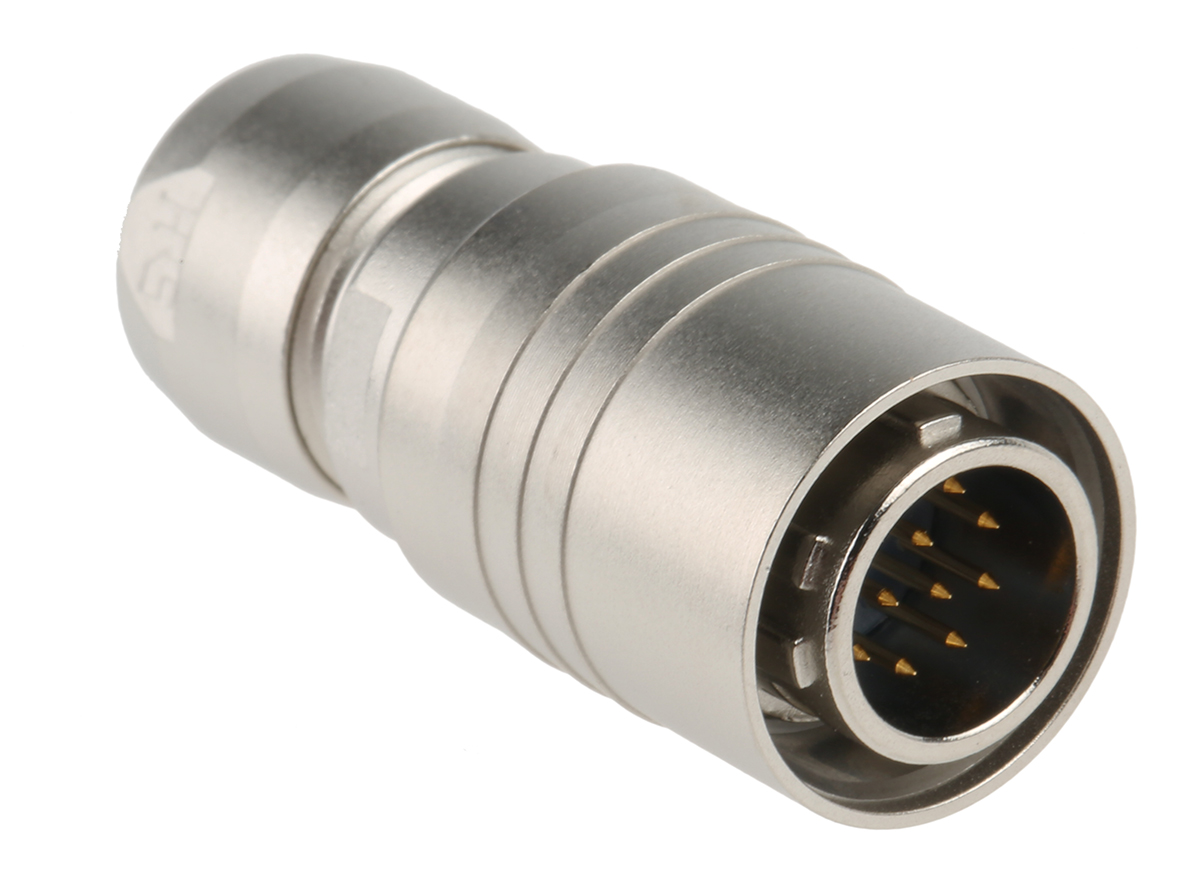 Hirose Circular Connector, 12 Contacts, Cable, Miniature Connector, Plug, Male, HR10 Series