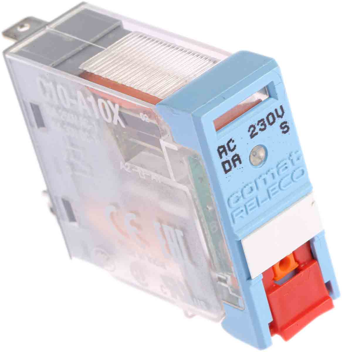Releco PCB Mount Power Relay, 230V ac Coil, 10A Switching Current, SPDT