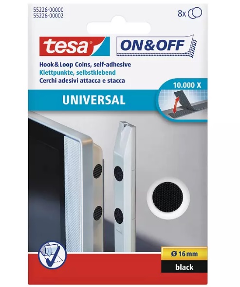 Tesa Black Hook & Loop Tape
