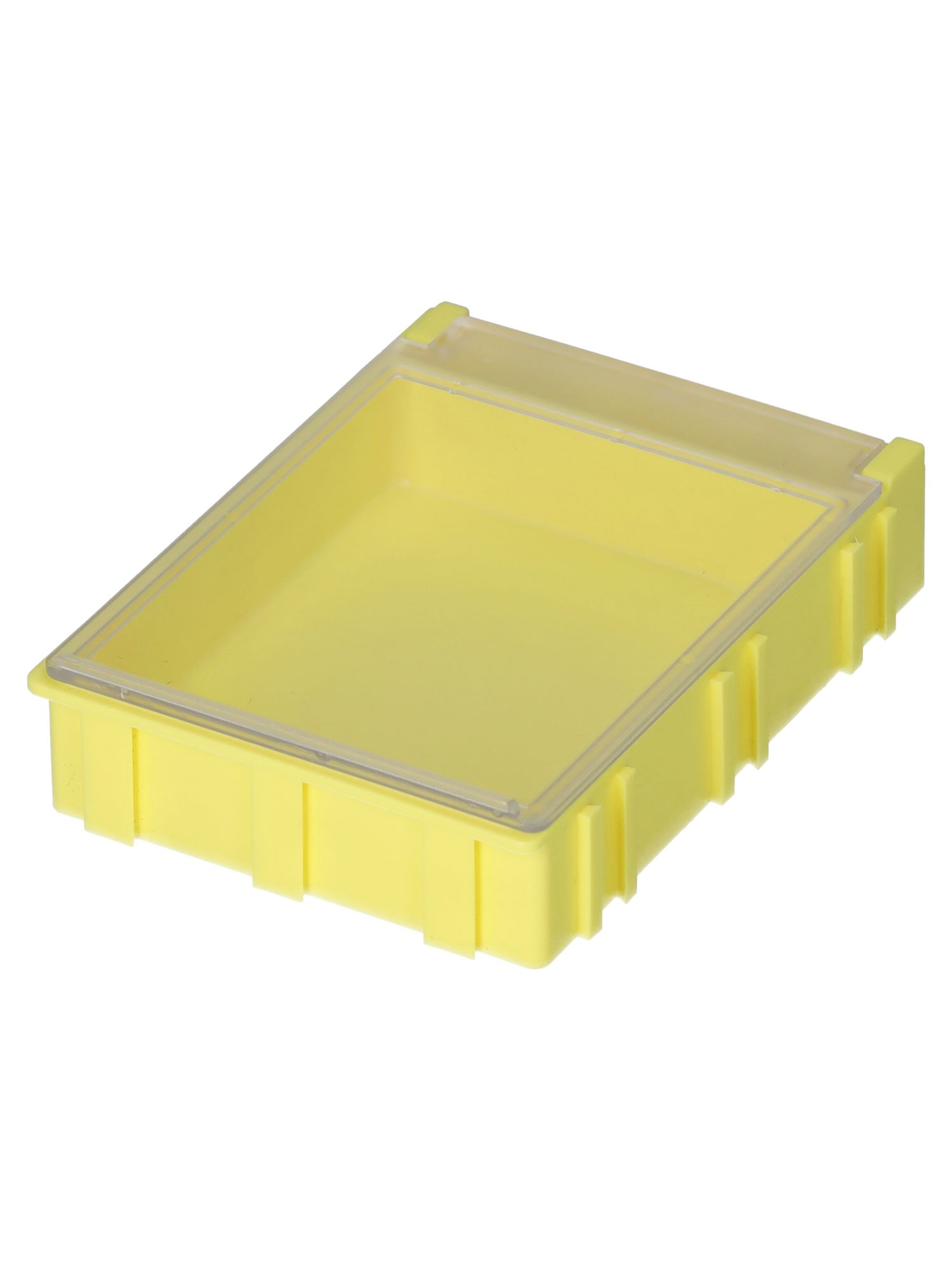 Licefa 1 Cell Transparent, Yellow Compartment Box, 21mm x 63mm x 85.3mm