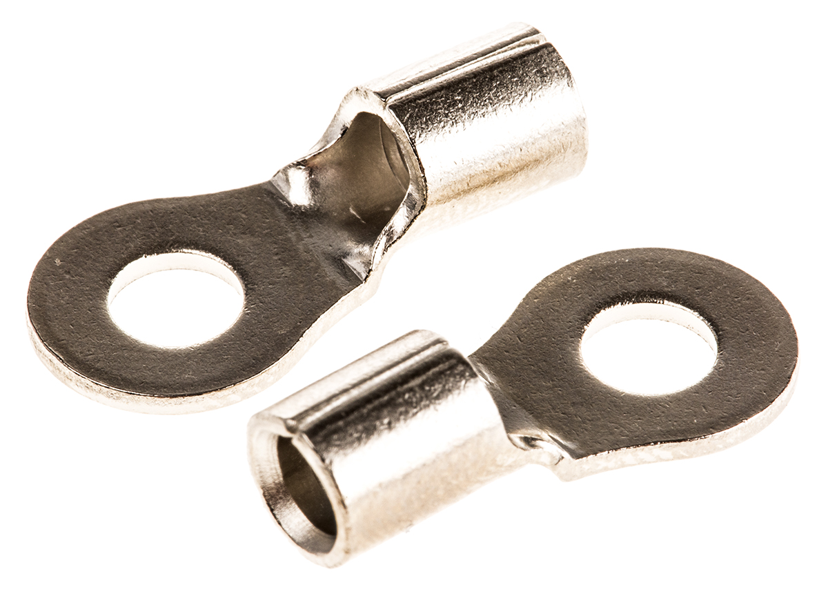 TE Connectivity, STRATO-THERM Uninsulated Ring Terminal, M4 Stud Size, 2.6mm² to 6.6mm² Wire Size