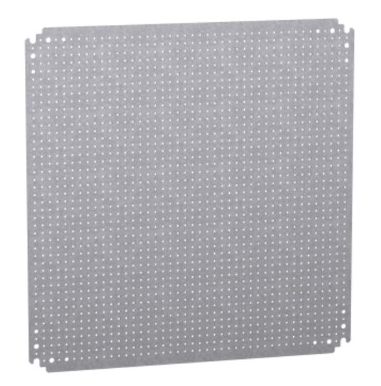 Schneider Electric PanelSeT Series Perforated Mounting Plate, 565mm H, 550mm W, 125mm L for Use with CRN, S3X, Spacial