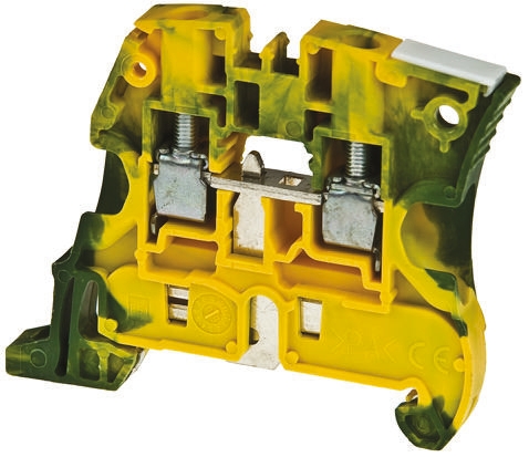 Entrelec 1SNK506150R0000 ZS6 Series Green/Yellow, 6mm², Screw Termination, ATEX