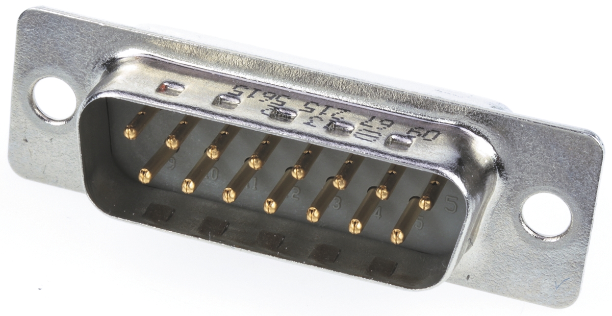HARTING 15 Way Panel Mount D-sub Connector Plug, 2.77mm Pitch