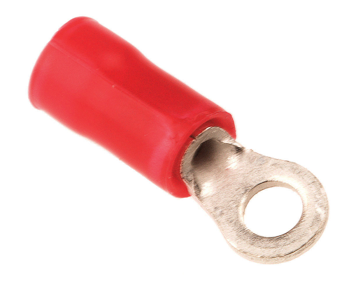 TE Connectivity, PLASTI-GRIP Insulated Ring Terminal, M2.5 Stud Size, 0.26mm² to 1.65mm² Wire Size, Red
