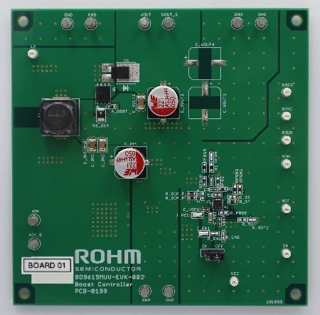 ROHM BD9615MUV-EVK-002 Boost Controller for BD9615MUV-LB for 1 Channel Boost DC/DC Controller