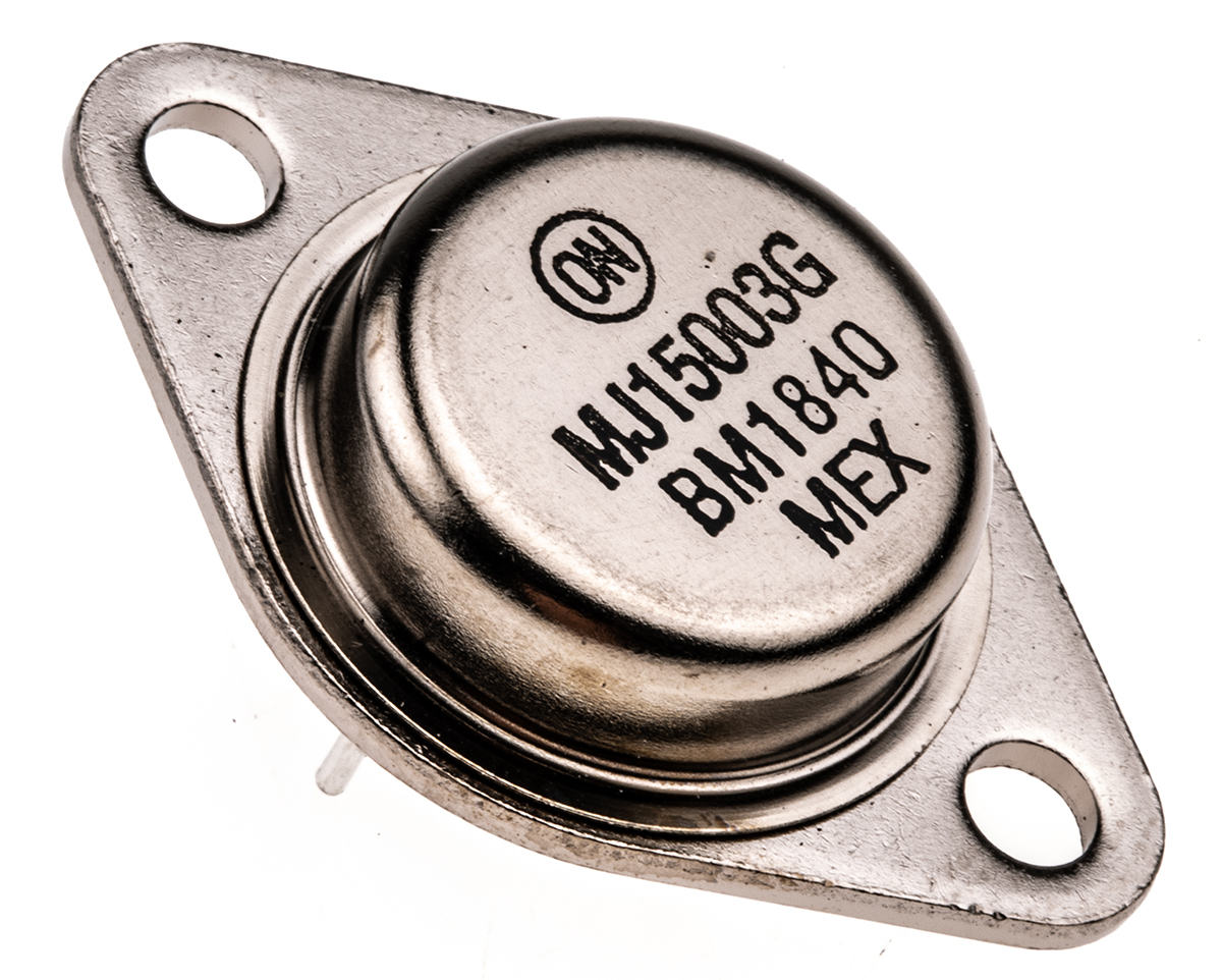 onsemi MJ15003G NPN Transistor, 20 A, 140 V, 2-Pin TO-204AA