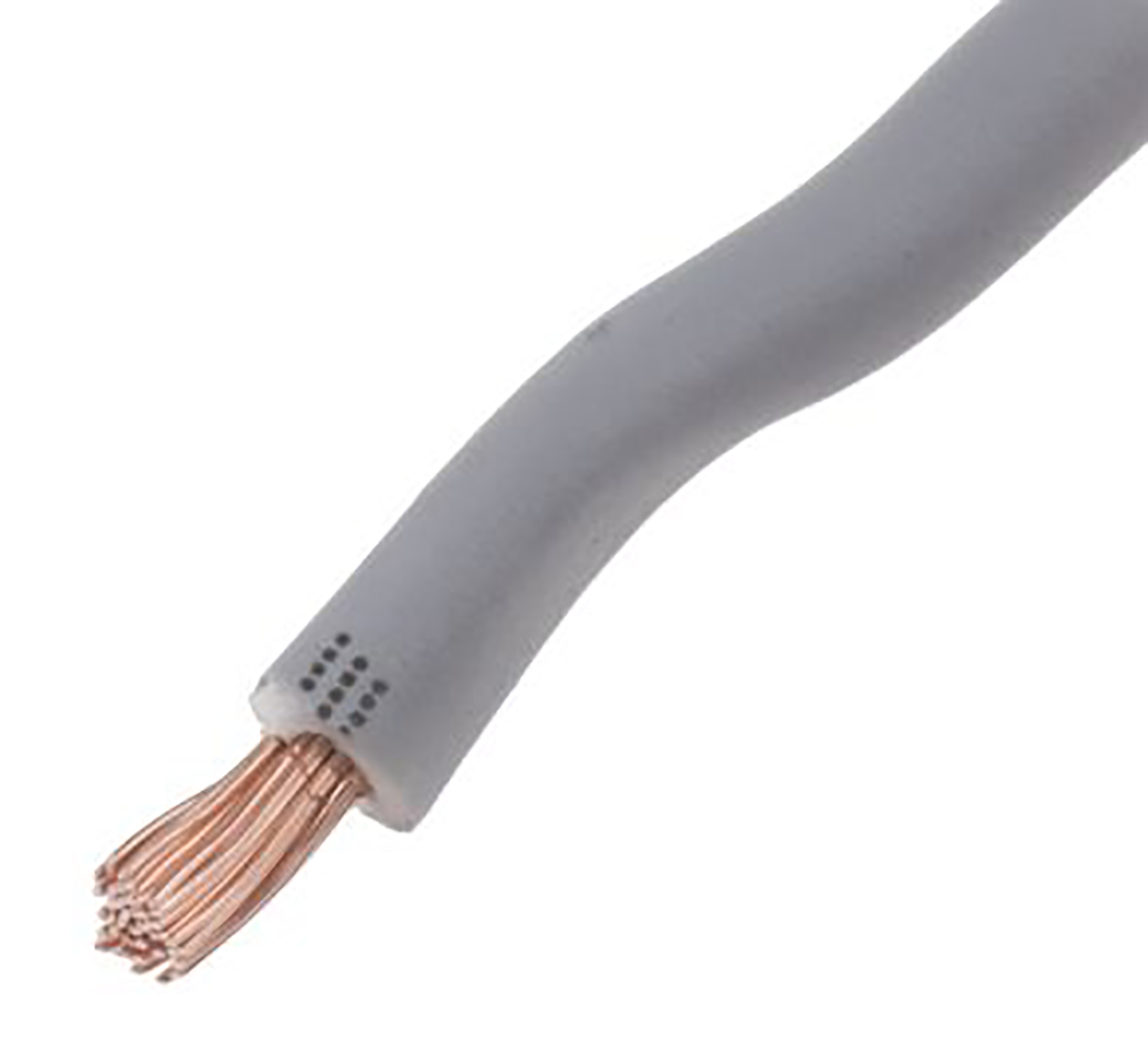 RS PRO Grey 6mm² Hook Up Wire, 16 AWG, 75/0.3 mm, 100m, PVC Insulation