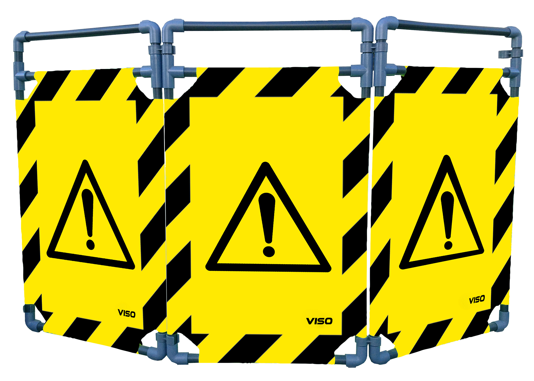 Viso Black & Yellow PVC Folding Barrier