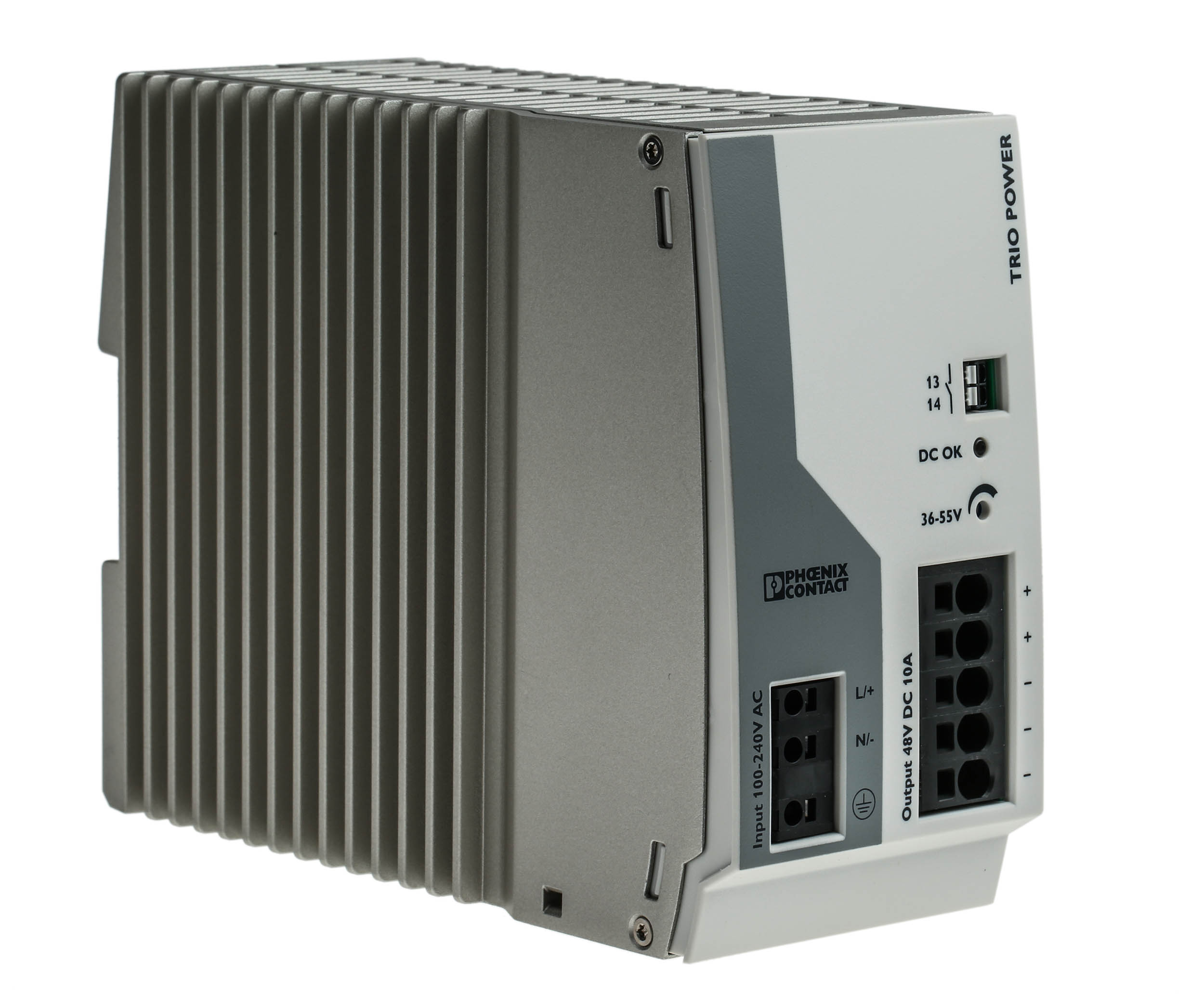 Phoenix Contact TRIO POWER Switched Mode DIN Rail Power Supply, 100 → 240V ac ac Input, 48V dc dc Output, 10A