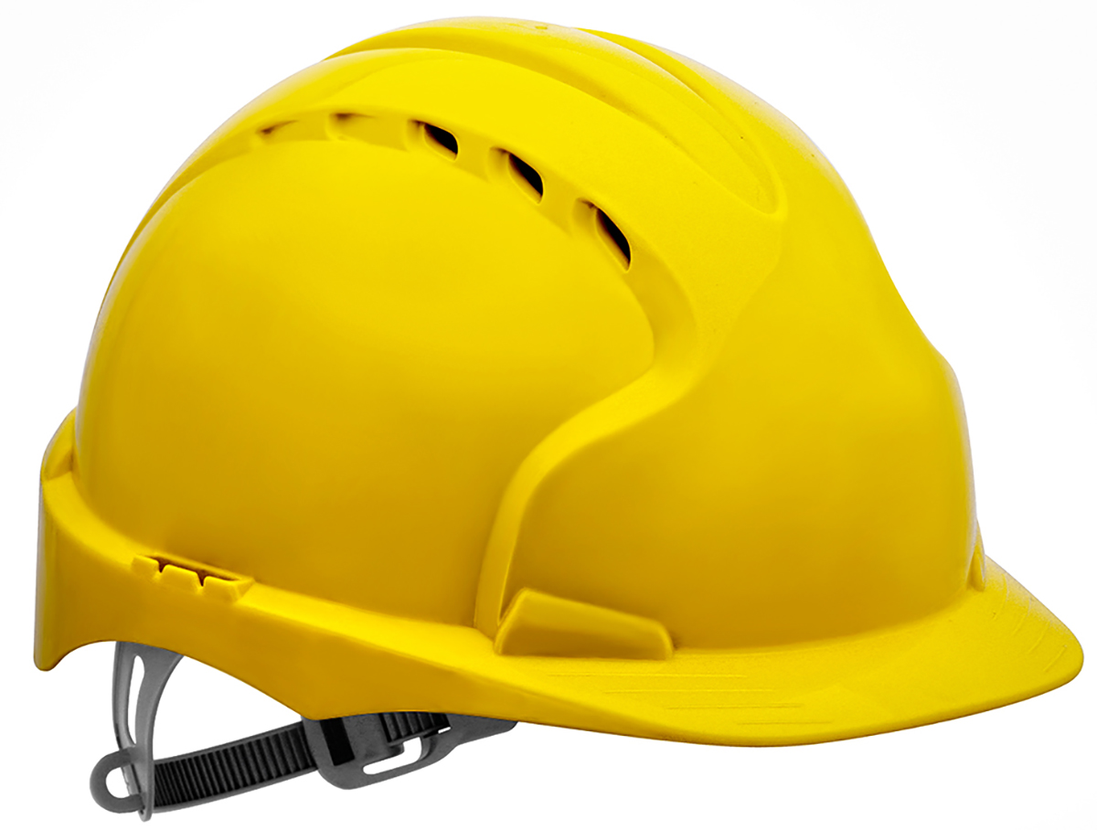 JSP EVO3 Yellow Safety Helmet, AdjustableVentilated