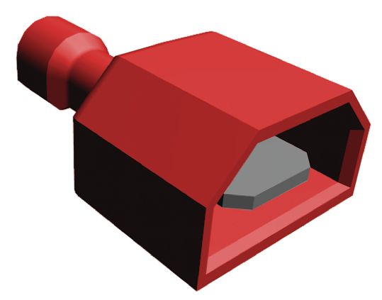 TE Connectivity Ultra-Fast .250 Red Insulated Male Spade Connector, Tab, 6.3 x 0.8mm Tab Size, 0.3mm² to 0.8mm²