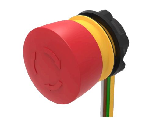 EAO 84-5540 Series Maintained Emergency Stop Push Button, Panel Mount, 22.3mm Cutout, DPST, IP65, IP66, IP67